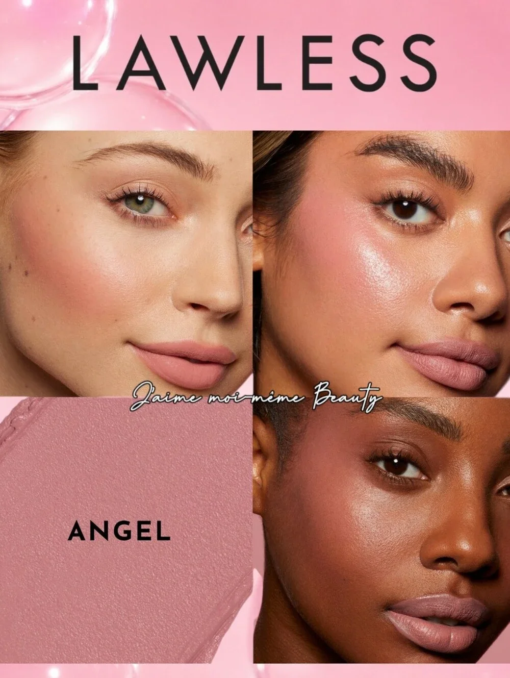 LAWLESS Cream Blush In Angel- Neutral Nude Rose Pink